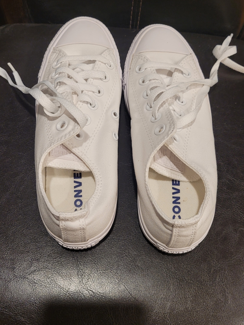 Converse White Low Top Canvas Sneakers